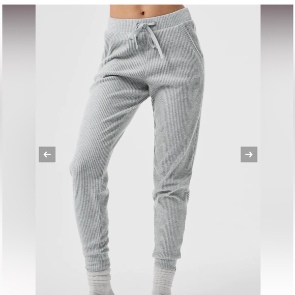 ALO Yoga Pants - ALO yoga Gray Ribbed Joggers
